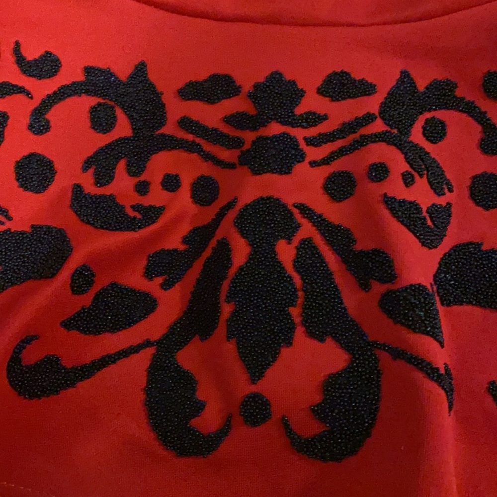 Red Peplum Top - Picture 4 of 5